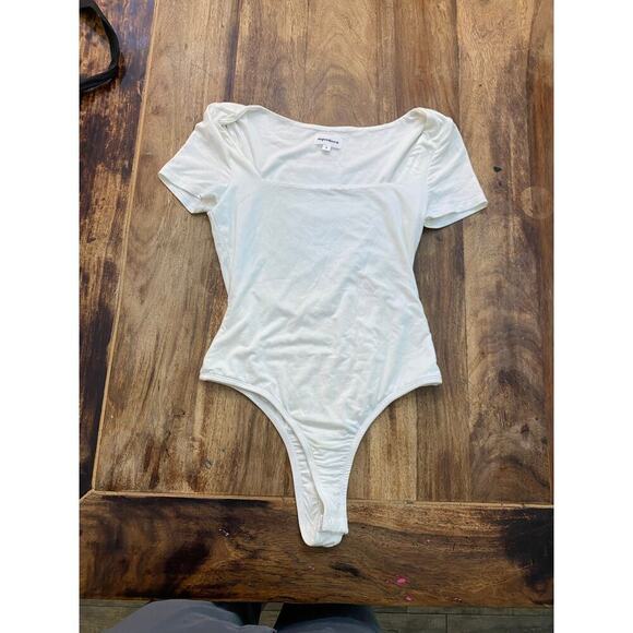 Superdown Al Square Neck Short Sleeves One Piece Bodysuit Size Small - Picture 4 of 7